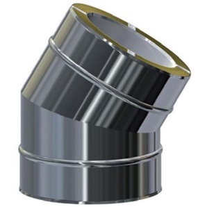 MK DW Premium Bogen 30° DN400 für Edelstahlschornstein System MKKD mit Dichtung