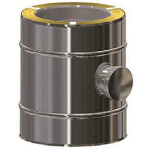 MK DW Premium Längenelement L= 250mm mit Meßstutzen 64x4 DN400 für Edelstahlschornstein System MKKD mit Dichtung