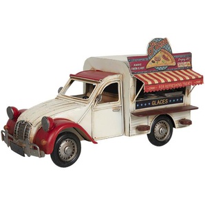Clayre & Eef Dekorative Miniatur Auto 32x15x19 cm Beige Rot Metall Miniaturauto