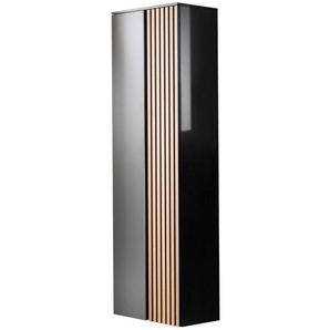 Moderano Garderobenschrank, Anthrazit, Nussbaum, Metall, Kernnussbaum, furniert, 1 Fächer, 60x180x30 cm, Handmade in Germany, Beimöbel erhältlich,