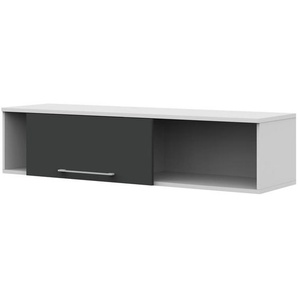 Moderano Hängeelement , Anthrazit, Weiß , Metall , 163.8x36x43.4 cm , Goldenes M, Made in Germany , hängend , Wohnzimmer, Wohnwände, Hängeelemente