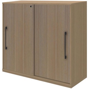 Moderano Highboard, Eiche, Holzwerkstoff, 4 Fächer, 120x111.7x43 cm, Goldenes M, BQ - Bündnis für Qualität, Made in Germany, Typenauswahl, Beimöbel erhältlich, stehend, in verschiedenen Holzdekoren erhältlich, Wohnzimmer, Kommoden & Sideboards, Highboards