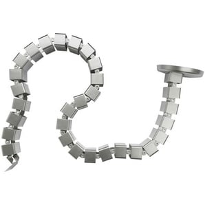 Moderano Kabelschlauch, Alu, Metall, 37x16x11.5 cm, Made in Germany, flexible Form, spiralförmig, Arbeitszimmer, Bürozubehör