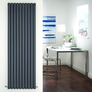 Modern Heizkörper 2335W 178x59cm Vertikal Doppellagig Stahl Anthrazit - Revive Design Heizkörper von Hudson Reed