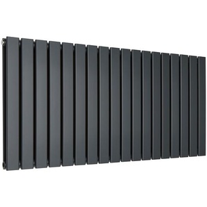 Moderne Design-Heizkörper (doppellagig) Horizontal - 595mm x 1260mm | Anthrazit - Sterling Arlie von Hudson Reed
