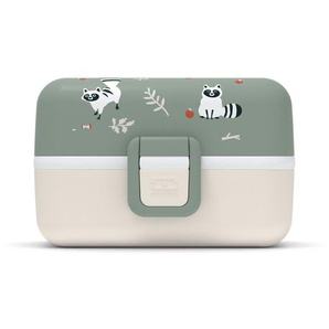 Moderne Kinder Lunchbox Bento Box MB Tresor green Raccoon, von monbento