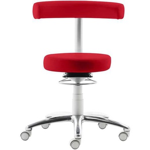 Moderner Büro Hocker mit gepolsterter Rückenlehne Gasdruck höhenverstellbar