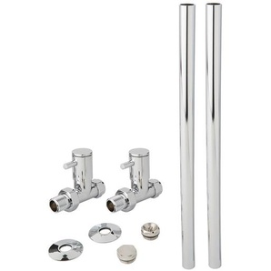 Modernes Durchgangsventilset & Rohrverbindungen 15mm, Chrom - Hudson Reed