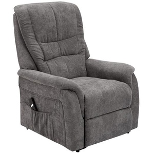 Modoform Relaxsessel Sasina Dunkelgrau Microfaser mit Aufstehhilfe 84x111x90 cm (BxHxT)