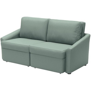 Boxspring-Schlafsofa Befasy Grün/Mint Webstoff Bona 168 x 86 x 96cm Modern