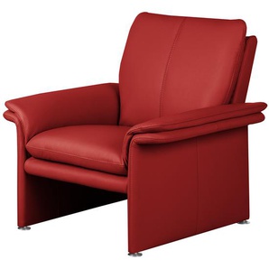 Sessel Capri Rot Echtleder Mabel 95 x 90 x 88cm