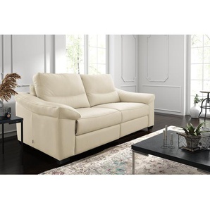 Sofa Lamexa I 2 -Sitzer Grau/Creme Bezug: Echtleder Füße: Massivholz Buche 175 x 95 x 98cm Keine Funktion Modern