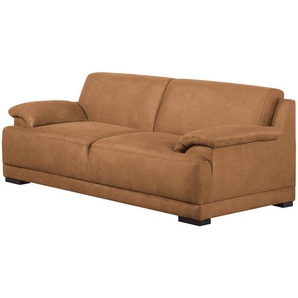 Modoform Sofa Robö 3-Sitzer Hellbraun Microfaser 218x80x96 cm (BxHxT) Modern