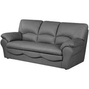 Modoform Sofa Torsby 3-Sitzer Grau Kunstleder 205x92x85 cm mit Schlaffunktion