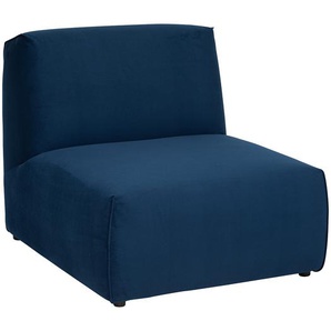 Modul Wohnzimmer Kiona Samt, blau