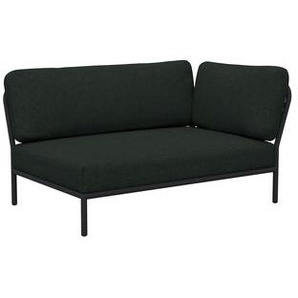 Modulares Gartensofa Level textil grün / Eckmodul rechts - L 140 cm / Stoff - Houe - Grün
