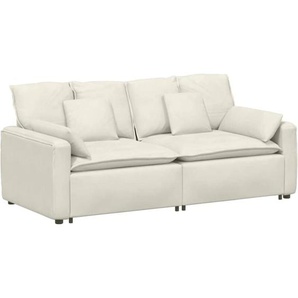 Modulares Sofa mit Kissen Cream Vidaxl