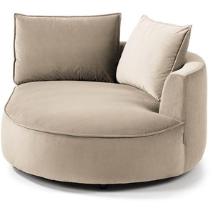 Modulottomane Gold Samt Shyla 126 x 154cm Ausrichtung rechts Modern