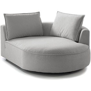 Modulottomane Grau Webstoff Saia 126 x 154cm Ausrichtung rechts Modern