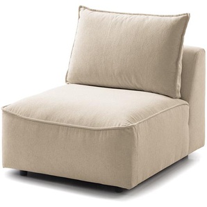 Modulsessel Beige/Beige Webstoff Saia 80 x 82 x 99cm ohne Armlehnen Modern