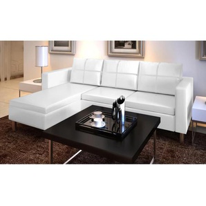 Modulsofa 3-Sitzer Kunstleder Weiß