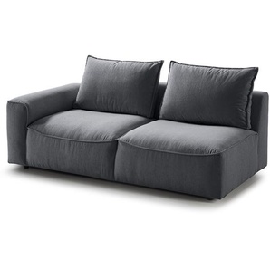 2,5-Sitzer Modulsofa Grau Webstoff Saia 184 x 82 x 99cm Armlehne davorstehend links Modern
