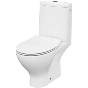 Cersanit - Moduo - WC-Kombi mit SoftClose-Sitz, Abgang hinten, Wasseranschluss seitlich, CleanOn, weiß K116-001