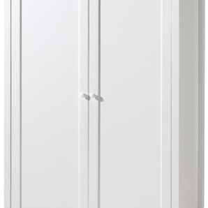 möbelando Kleiderschrank AMORI in Weiß aus Massiv Kiefer und MDF - 110x190,5x57 (BxHxT) 880053