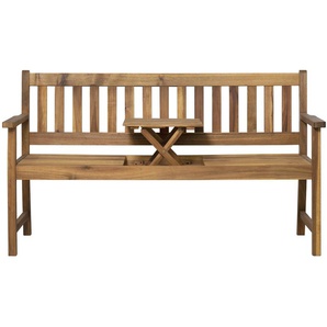 Möbilia 2-Sitzer Gartenbank inkl. Mitteltisch Akazie natur 157 cm