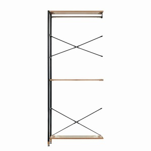 Möbilia Regal aus Akazie mit Erweiterungsregal 82,5x210 cm