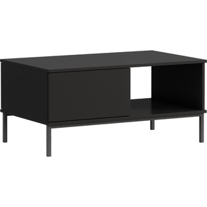 moebline Couchtisch Sofatisch Kaffeetisch QUERTY QT02 schwarz mit Schublade