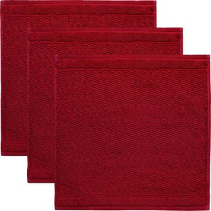 Seiftuch MÖVE FOR FROTTANA Pearl Waschlappen Gr. B/L: 30 cm x 30 cm, rot (rubin) Waschhandschuhe Waschlappen mit Perloptik