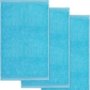 Gästehandtuch MÖVE Superwuschel Handtücher (Packung) Gr. B/L: 30 cm x 50 cm (3 St.), blau (turquoise) Gästehandtücher in kräftigen Farben