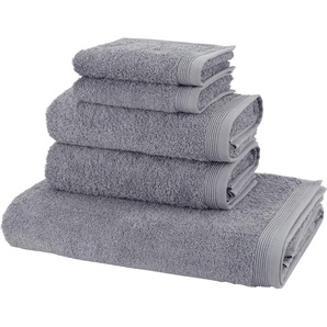 Handtuch Set MÖVE Basic Handtuch-Sets Gr. 5 tlg., grau Handtuch-Sets in hochwertigster Walkfrottier Qualität