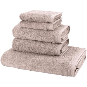 Möve Handtuch Set Basic, Walkfrottier (Set, 5-St), 5tlg.-Set: 2xGäste- 2xHand- und 1xBadetuch in Walkfrottier Qualität