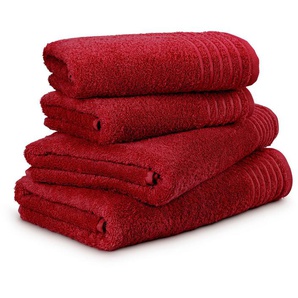 Möve Handtuch Set New Classic, Walkfrottier (4-St), Hand- und Duschtüchern, 100% bester Baumwolle (480 g/m)