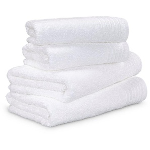 Möve Handtuch Set New Classic, Walkfrottier (4-St), Hand- und Duschtüchern, 100% bester Baumwolle (480 g/m)