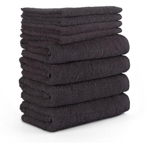 Möve Handtuch Set Superwuschel 100% Premium Cn Baumwolle, Walkfrottier (8-St), Made in Germany, Handtuch Set mit Bordüre, einfarbig, weich