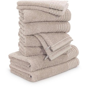 Möve Handtuch Set New Classic, Walkfrottier (10-St), Waschhandschuhen, Gäste-, Hand- und Duschtüchern, 100% Baumwolle