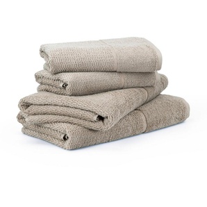 Möve for frottana Handtuch Set Pearl, Walkfrottier (4-St), Set: 2x Handtuch 50/100 und 2x Badetuch 67/140cm