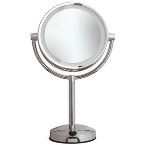 Kosmetikspiegel MÖVE Spiegel Gr. B/H/T: 20 cm x 41 cm x 20 cm, silberfarben (silber) Kosmetikspiegel ØxH: 20x40 cm, 5-fache Vergrößerung