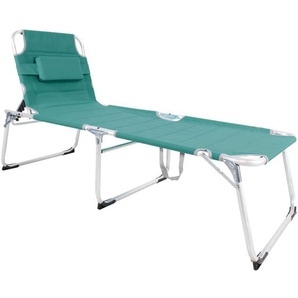 Mojawo - xxl Alu Gartenliege gepolstert L200xB70cm Aqua-MM4400AQ