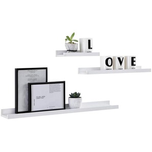 Monee Dekowandregal, Weiß, Holzwerkstoff, zum Hängen, Wohnzimmer, Regale, Wandregale