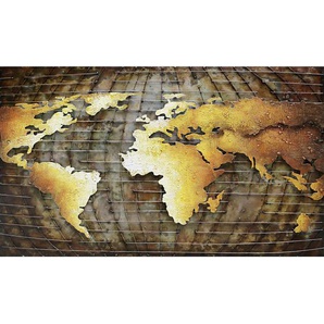 Monee Metallbild, Mehrfarbig, Metall, rechteckig, 120x70 cm, 3D-Effekt, Bilder, Metallbilder