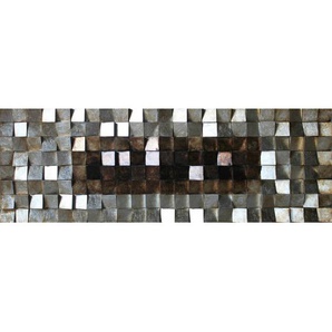 Monee Objektbild, Mehrfarbig, Silber, Gold, Holz, Kunststoff, Tanne, Hartholz, rechteckig, 180x55 cm, 3D-Effekt, Bilder, Metallbilder