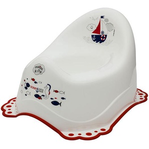 Moni Töpfchen 5436 Schiff in weiß-rot, rutschfest, moderne Form ab 12 Monate