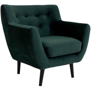 Monte Sessel Velour grün Relaxsessel Polstersessel Fernsehsessel Wohnzimmer