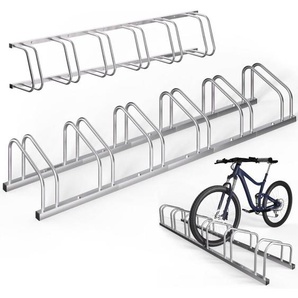 Fahrradständer für 2-6 Fahrräder 30-65 mm Reifenbreite rostfreier Stahl selbstsichernde Schrauben Mehrfachständer Fahrradhalter Aufstellständer 6