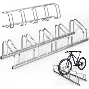 Fahrradständer für 2-6 Fahrräder 30-65 mm Reifenbreite rostfreier Stahl selbstsichernde Schrauben Mehrfachständer Fahrradhalter Aufstellständer 5