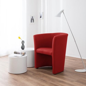 Cocktailsessel Sinclair Rot/Rot Kunstleder Rada 67 x 75 x 59cm